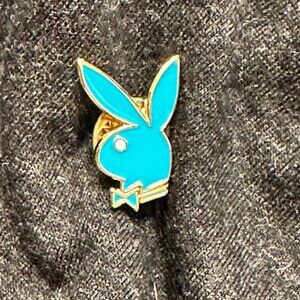 Vintage enamel PLAYBOY BUNNY pin Tiffany Blue
